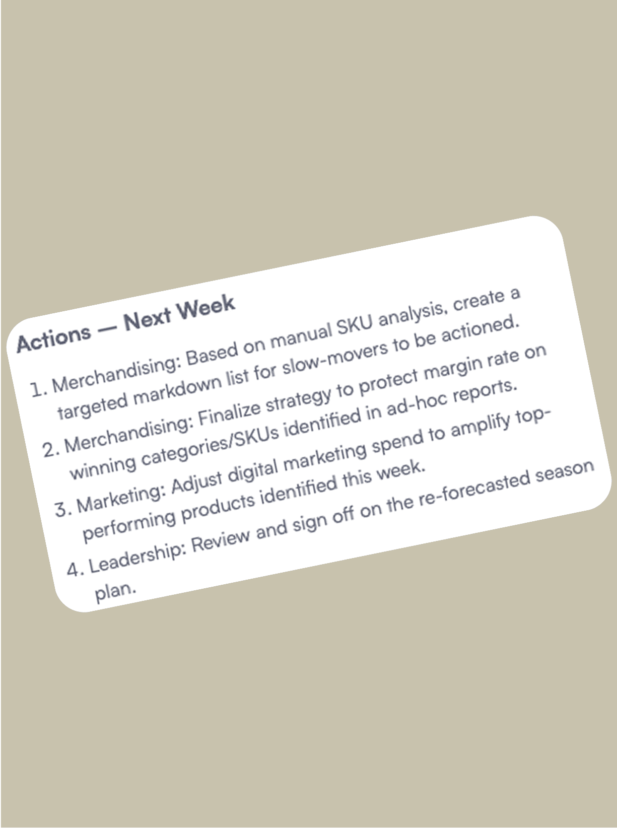 Reduced Overstock Risk